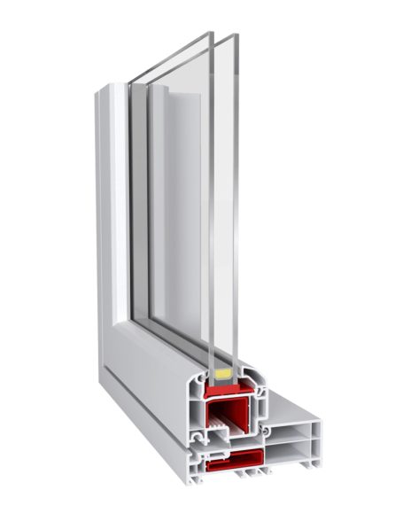 Topstyret vindue fra SFwindoor - moderne vindue i PVC nordline 120 mm profil