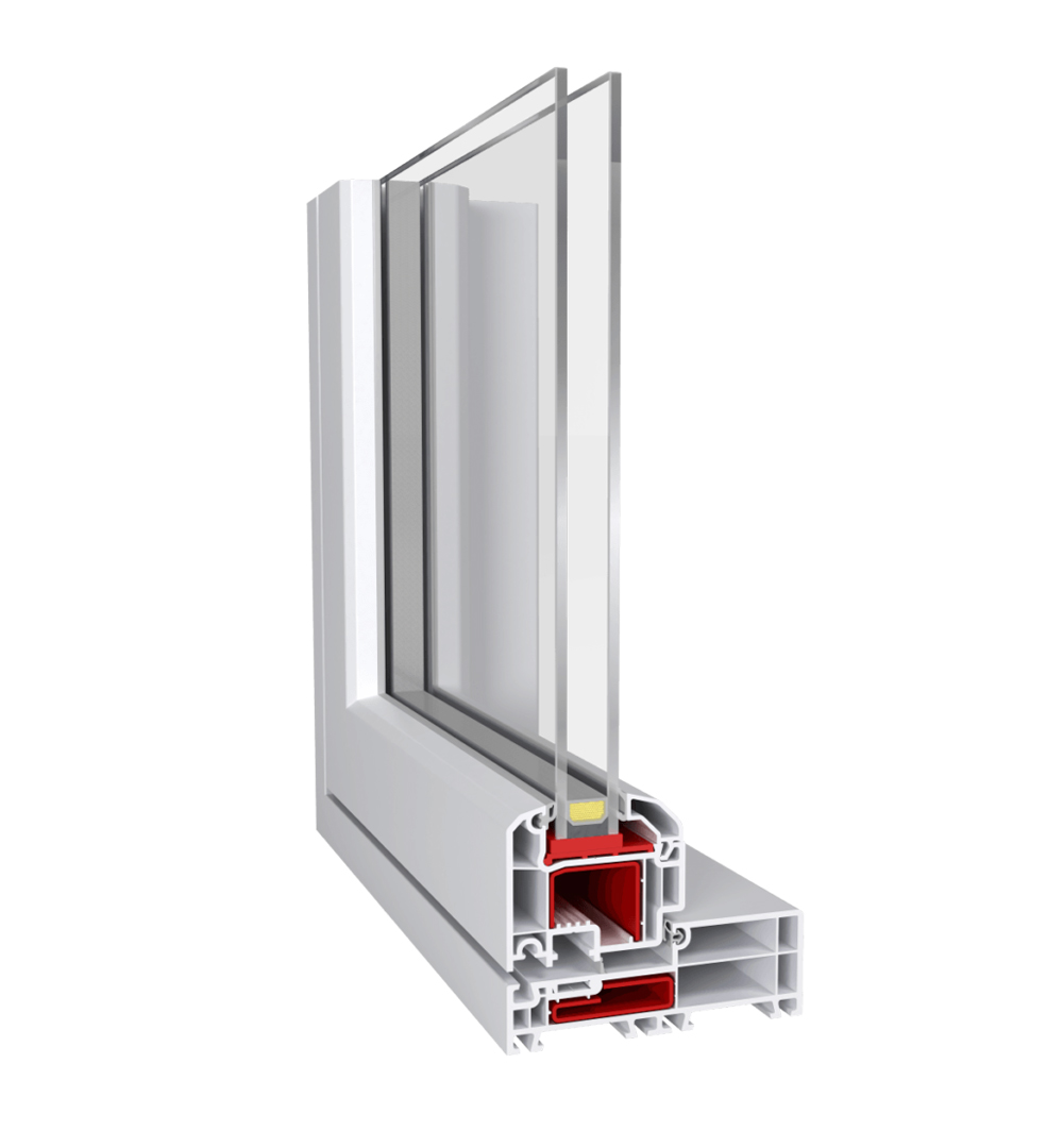 Topstyret vindue fra SFwindoor - moderne vindue i PVC nordline 120 mm profil